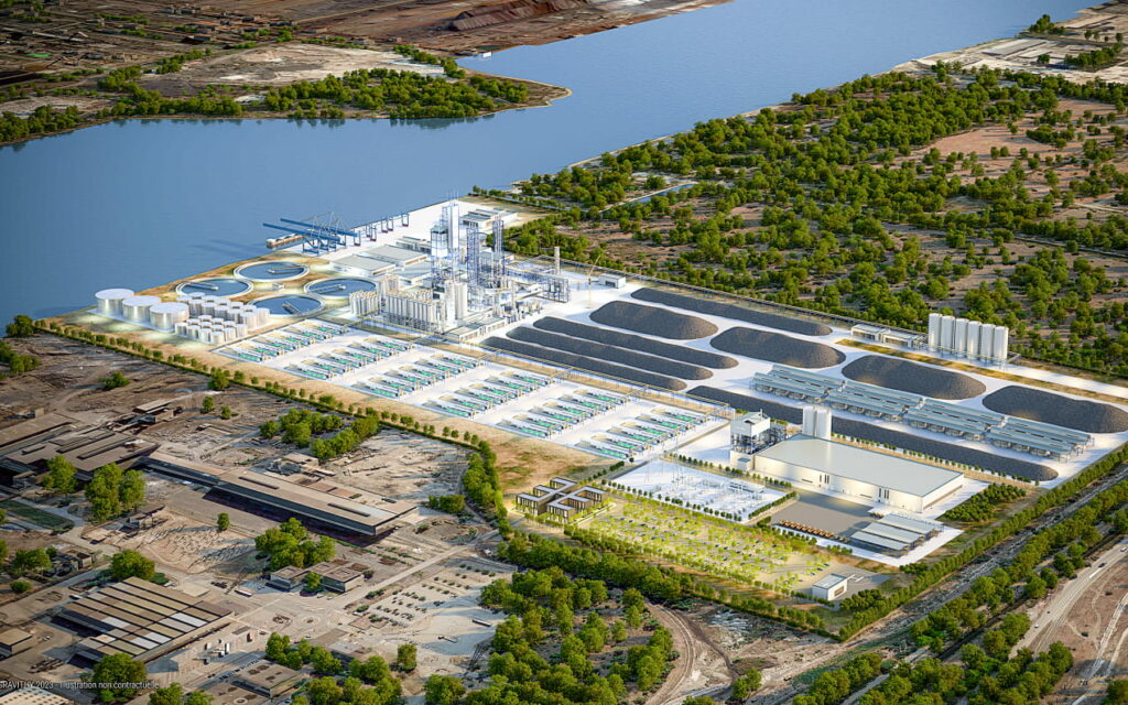 Vue aérienne du projet industriel GravitHy